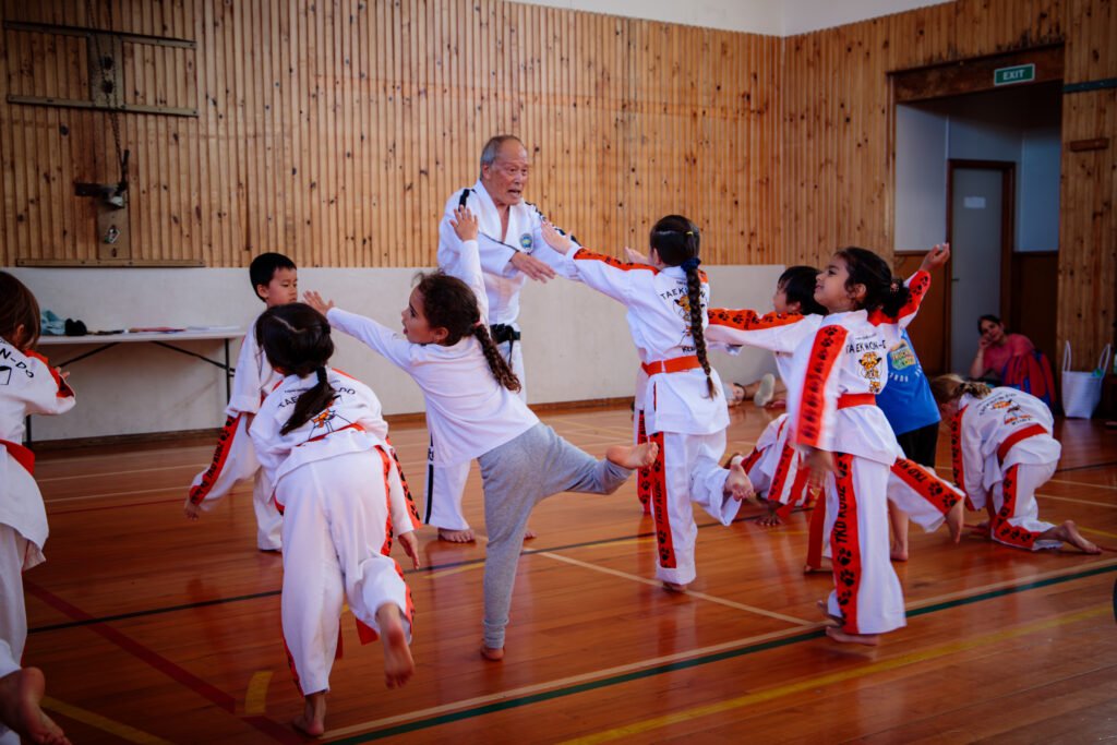 Children developing a sense of achievement at Tiger Taekwon-Do